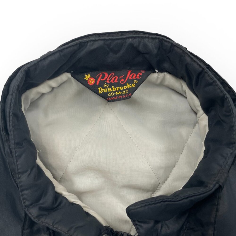 Vintage 1980's Pla-Jac Schinder National Racing Bomber Trucker Jacket Men's 42 - Picture 5 of 9